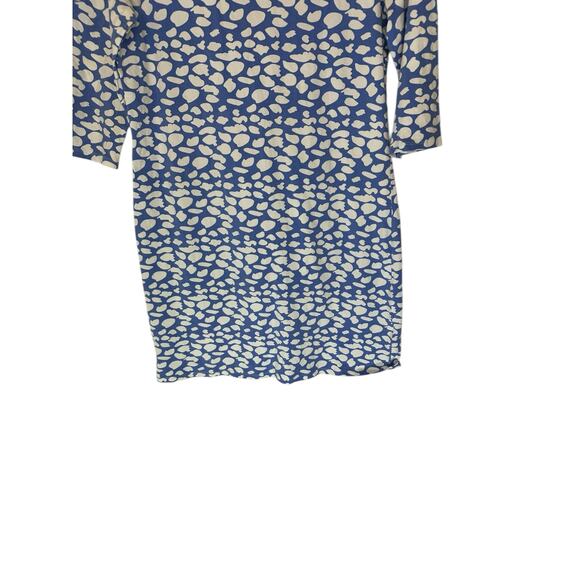 Hiho International Blue White Casual Everyday 3/4 Sleeve Tunic Top Size Small - Picture 5 of 12